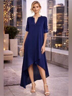 Royal Navy Blue High-Low Dress from BCBGMaxAzria